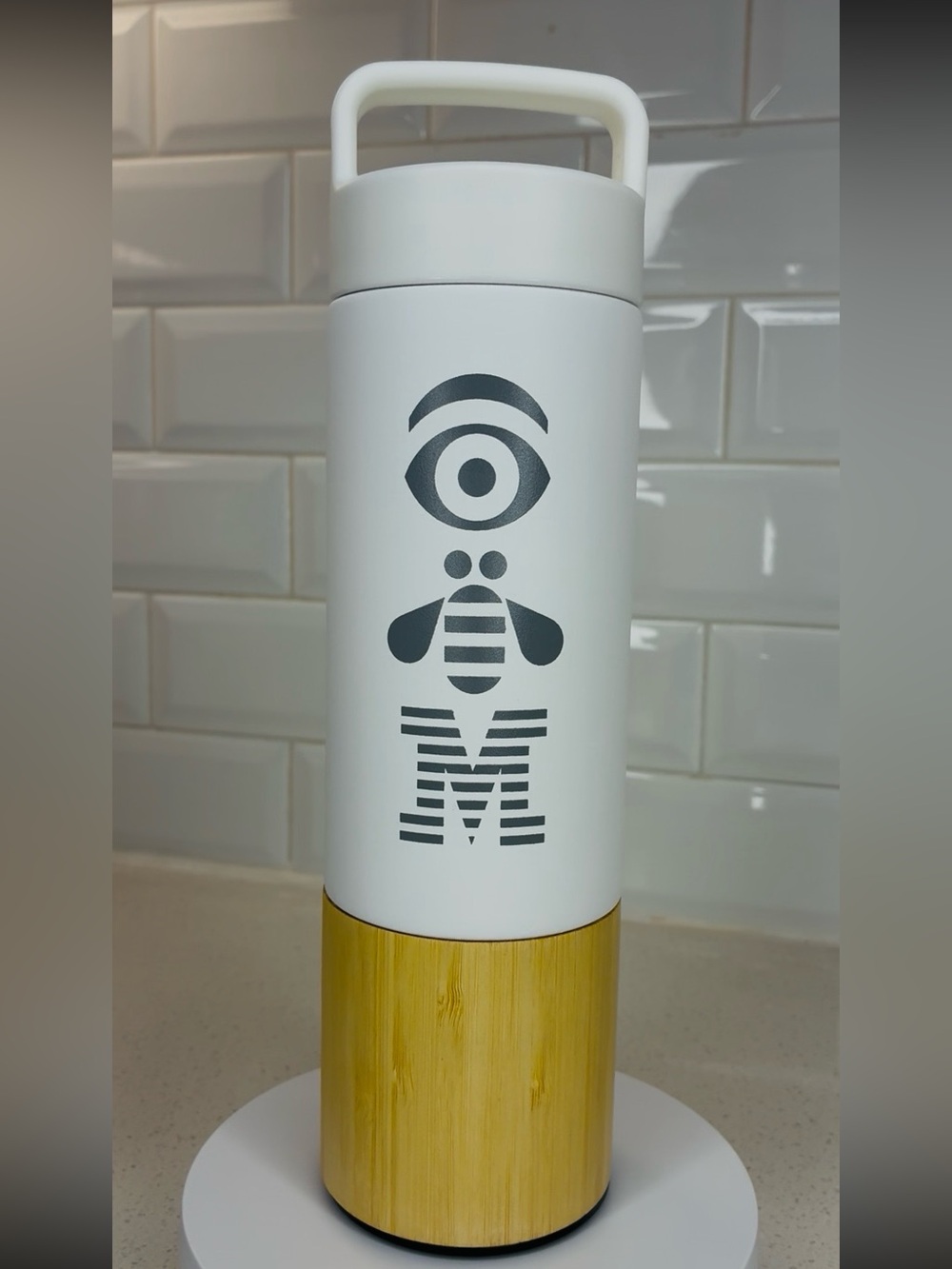 New IBM Swag Logo Welly infuser Water Bottle Eyes Bees Collectible Rare